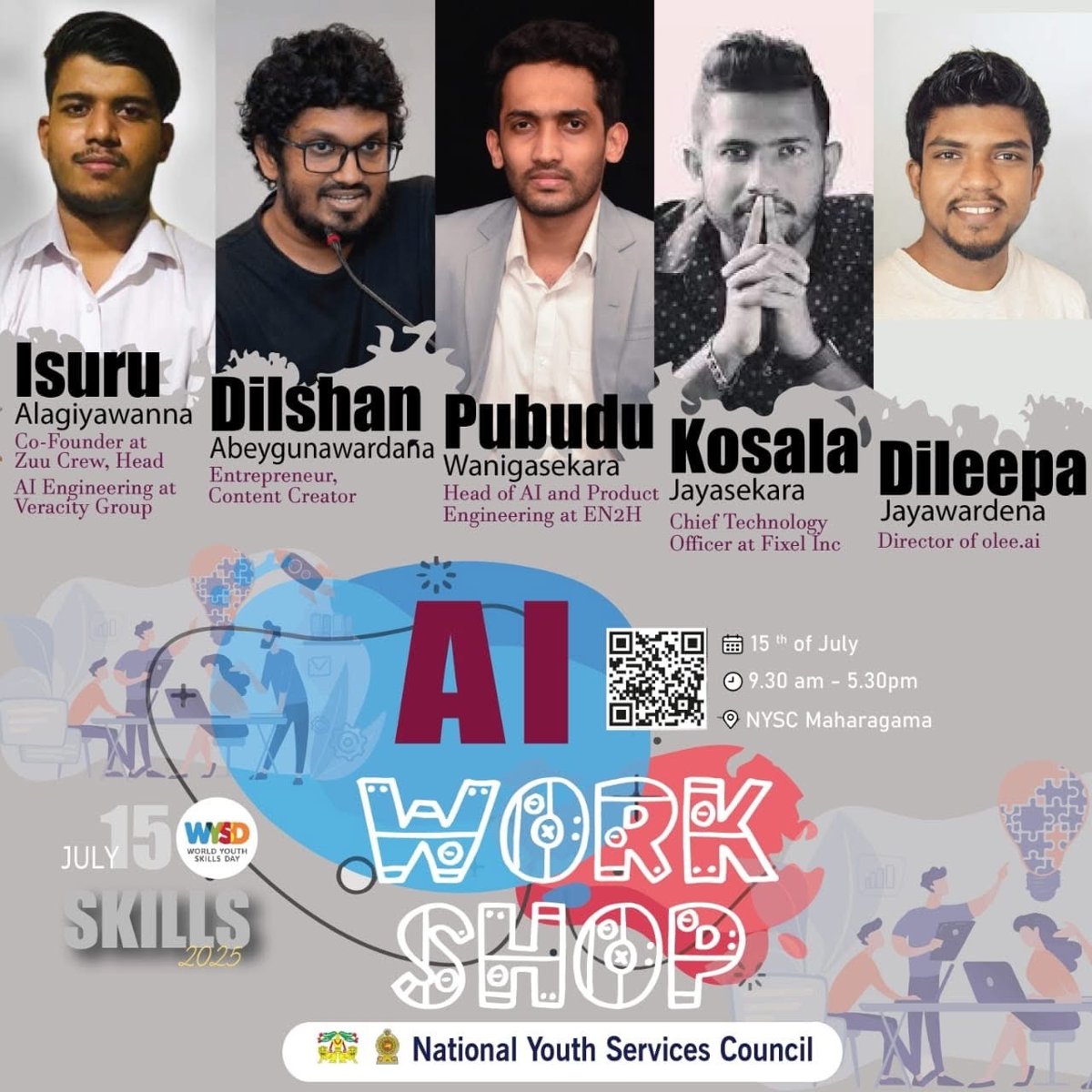 AI Workshop - World Youth Skills Day - flyer